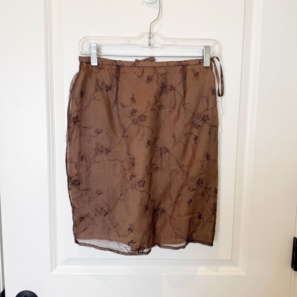 VTG Finity Womens Fairy Grunge Silk Mini Skirt Size 4 Petite Forest Goblincore